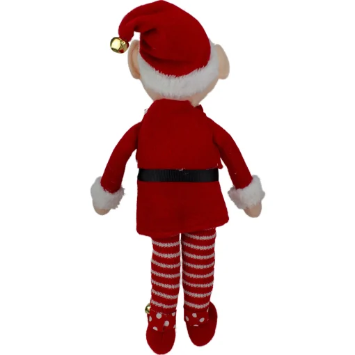 Kurt Adler Fantasy & Sci Fi>15" Boy Elf In Red Sweater Christmas Ornament