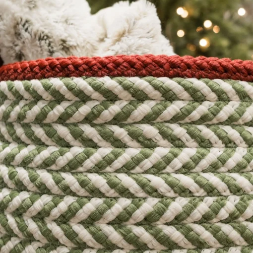 Decoration Storage*Colonial Mills 18" Braided Chevron Christmas Storage Basket
