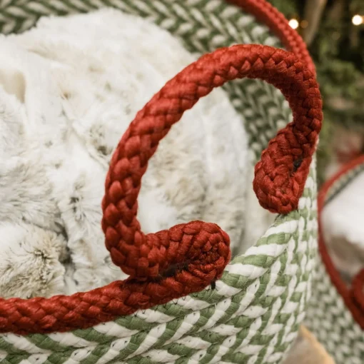Decoration Storage*Colonial Mills 18" Braided Chevron Christmas Storage Basket