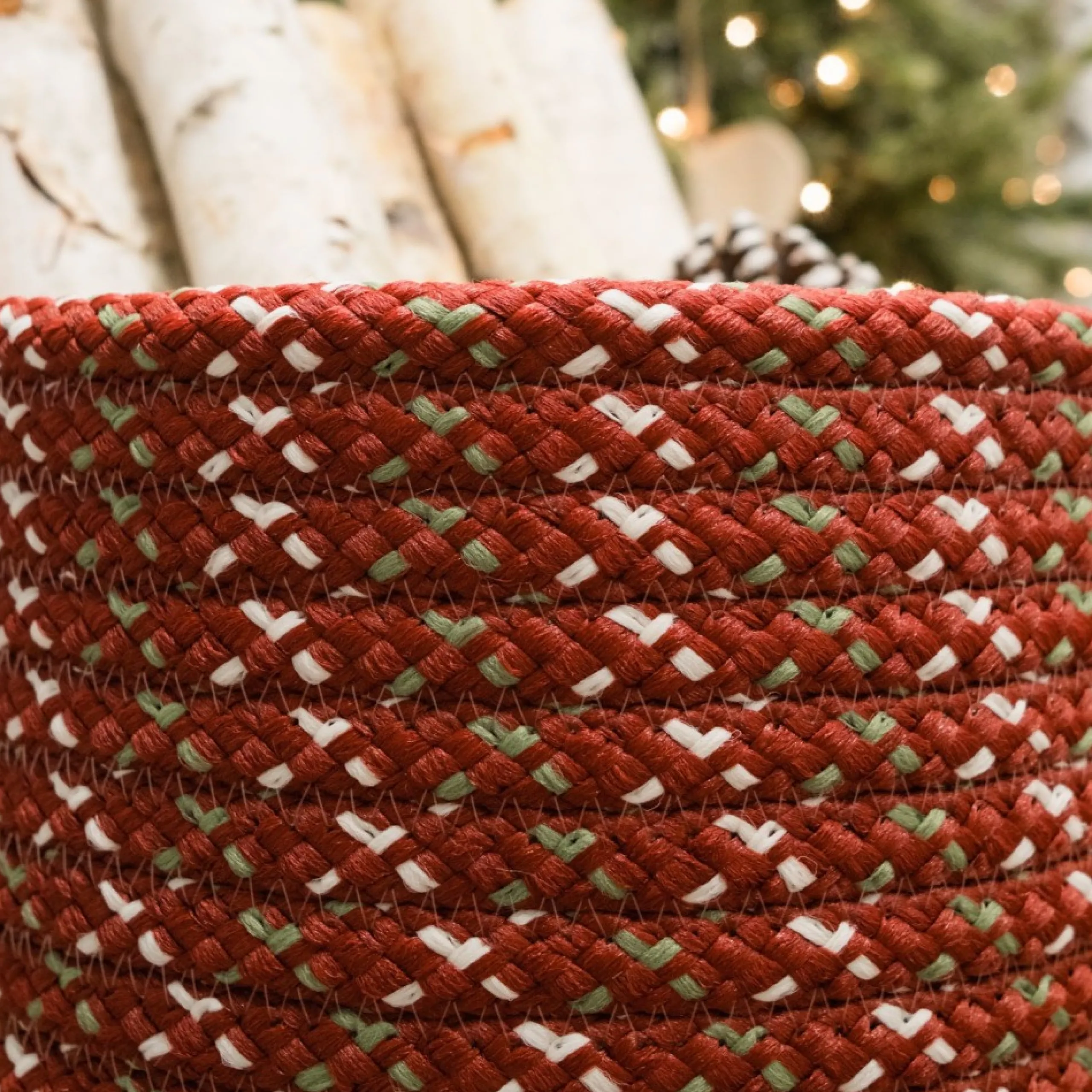 Decoration Storage*Colonial Mills 16" Braided Sleighbells Christmas Woven Storage Basket