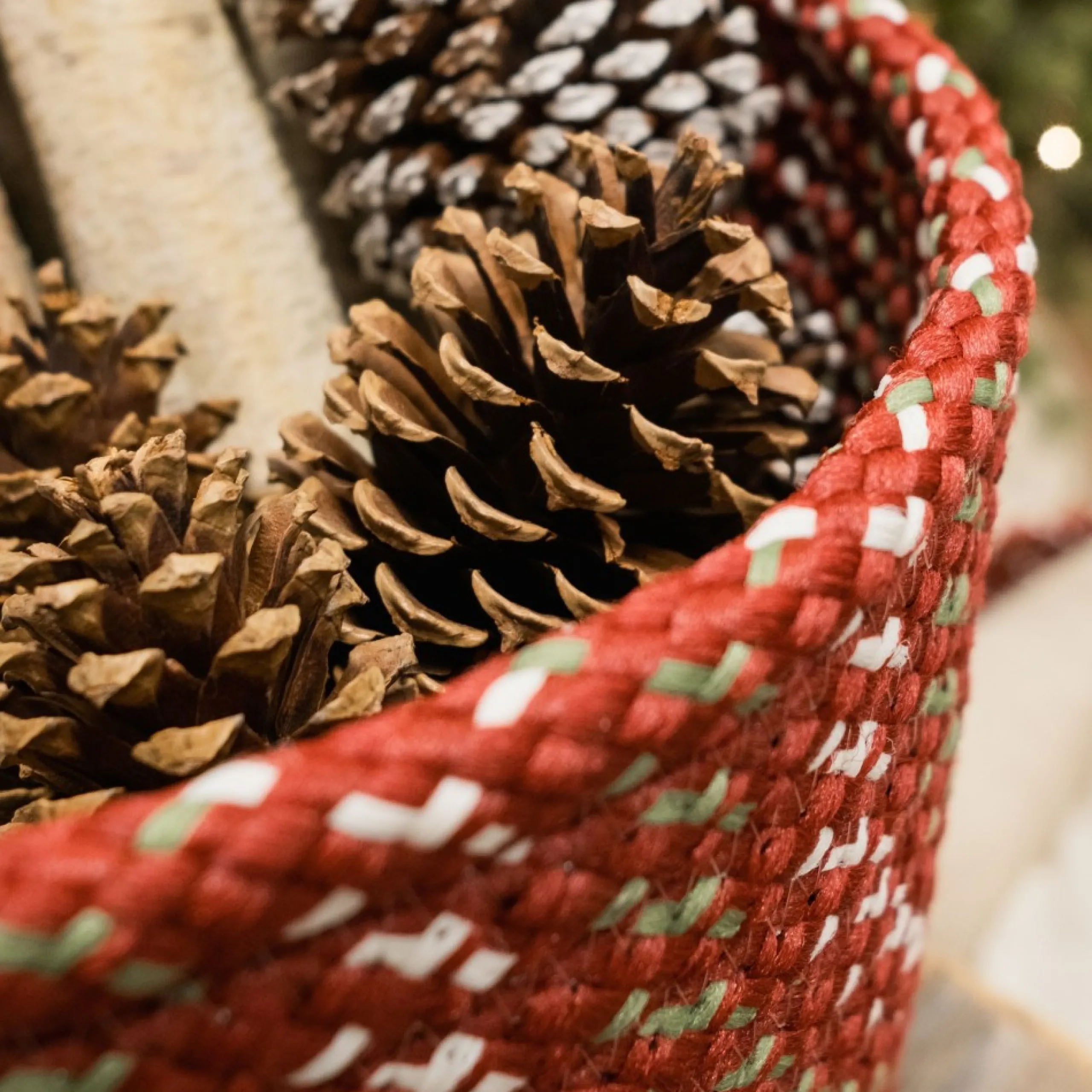 Decoration Storage*Colonial Mills 16" Braided Sleighbells Christmas Woven Storage Basket