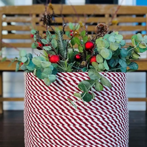 Decoration Storage*Colonial Mills 12" Braided Twisted Christmas Woven Storage Basket