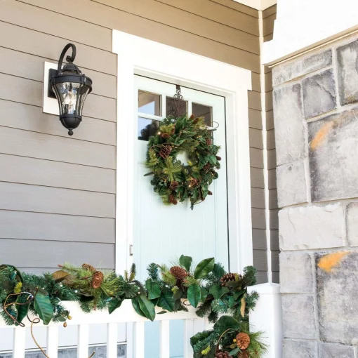 Wreath Accessories*Village Lighting Co. 19.5" Bronze Colonial Unique Adjustable Christmas Wreath Hanger