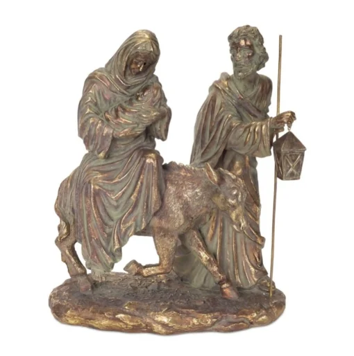 Nativities*Melrose 12" Bronze Holy Family Nativity Scene Christmas Tabletop Decor