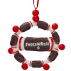 Northlight Licensed>4" Brown And Red Tootsie Roll Chewy Chocolate Candy Christmas Wreath Ornament