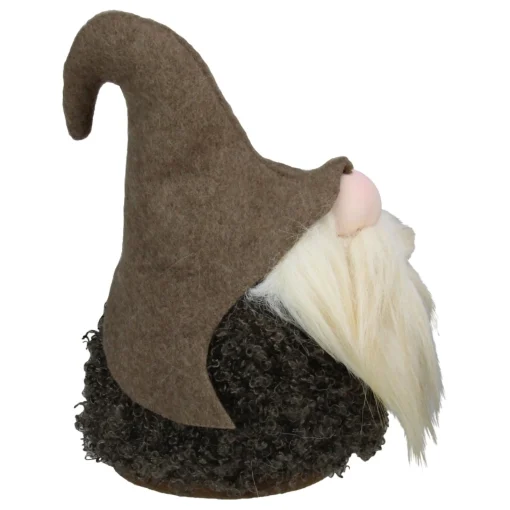Gnomes*Northlight 8" Brown And White Big Nose Gnome Santa Christmas Decor