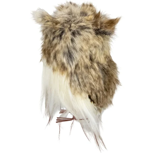 Kurt Adler Animals>4.75" Brown And White Plush Fur Owl Christmas Ornament