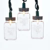 CC Christmas Decor 12' Brown Embossed Clear Incandescent Party Celebration Jar Light Set
