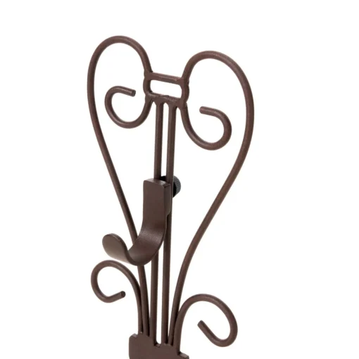 Wreath Accessories*Village Lighting Co. 19.25" Brown Iron Adjustable Fireplace Mantle Wreath Hanger