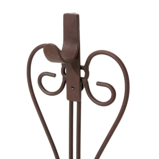 Wreath Accessories*Village Lighting Co. 19.25" Brown Iron Adjustable Fireplace Mantle Wreath Hanger