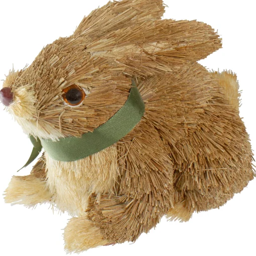 Northlight 8" Brown Sisal Bunny Rabbit Easter Figure