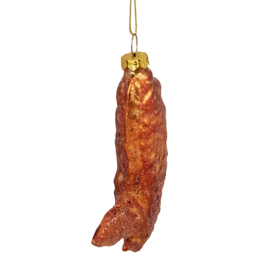Northlight Food & Beverage>4" Buffalo Flat Chicken Wing Glass Christmas Ornament
