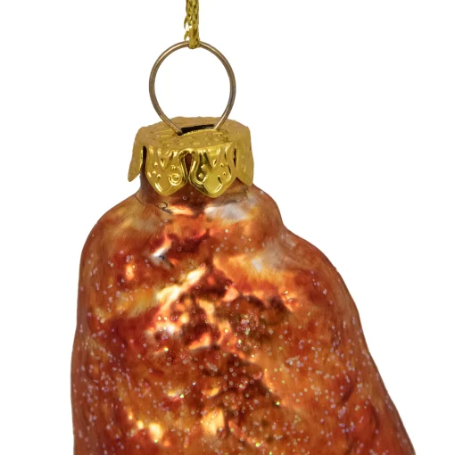 Northlight Food & Beverage>4" Buffalo Flat Chicken Wing Glass Christmas Ornament