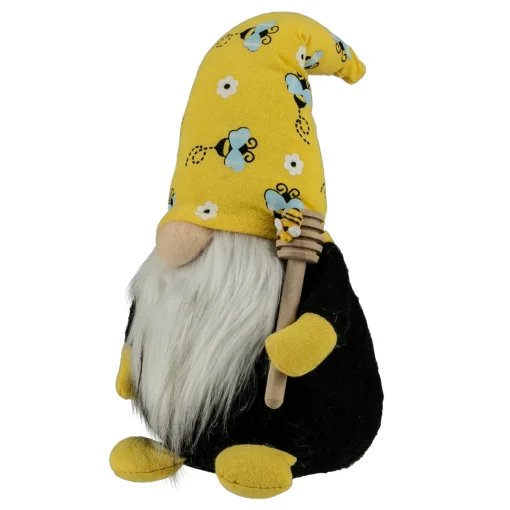 Northlight 10" Bumblebee Daisy Springtime Gnome With Honey Dipper