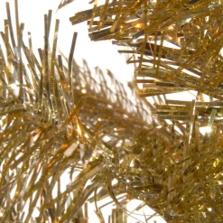 National Tree Company 3 And 3.5 Feet Tall>3' Champagne Gold Tinsel Artificial Christmas Tree, Unlit