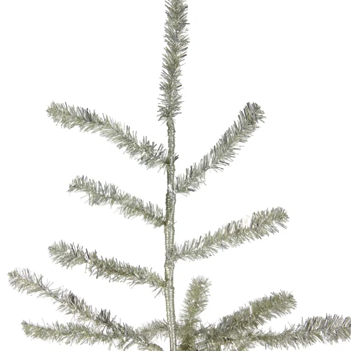 Northlight 5 And 5.5 Feet Tall>5' Champagne Tinsel Artificial Christmas Twig Tree - Unlit