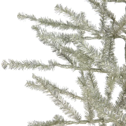 Northlight 5 And 5.5 Feet Tall>5' Champagne Tinsel Artificial Christmas Twig Tree - Unlit