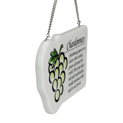 Midwest Food & Beverage>4" Chardonnay White Wine Grape Plaque Christmas Ornament