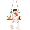 Alexander Taron Snowmen>3.5" Christian Ulbricht Snowman On A Swing Christmas Ornament