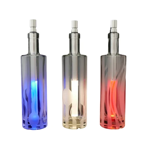 Celestial Lights 10.25" Clear And Silver Battery Operated Led Wine Bottle Multicolor Light