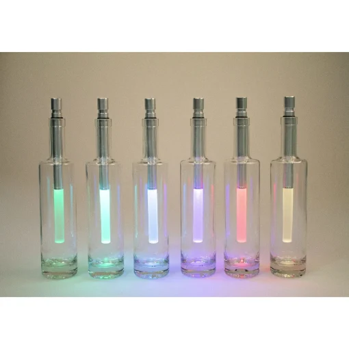 Celestial Lights 10.25" Clear And Silver Battery Operated Led Wine Bottle Multicolor Light