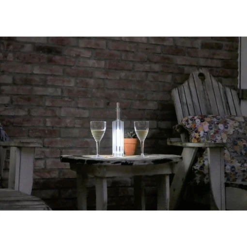 Celestial Lights 10.25" Clear And Silver Battery Operated Led Wine Bottle Light