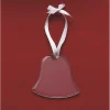 Contemporary Home Living Bells & Jingle Buddies>3" Clear Elegant Bell Ornament With White Satin Ribbon