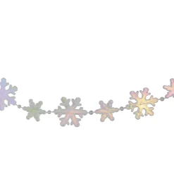 Beaded Garland*Northlight 8' Clear Iridescent Snowflake Beaded Christmas Garland, Unlit