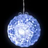 Northlight 6" Clear Led Hanging Christmas Crystal Sphere Decor