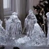 Nativities*Icy Giftware 10.75" Clear Led Lighted Large Six-Piece Nativity Set Decor