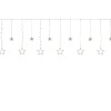 Northlight 138 Clear Led Star Drop Window Curtain Christmas Lights - 17.75Ft Clear Wire