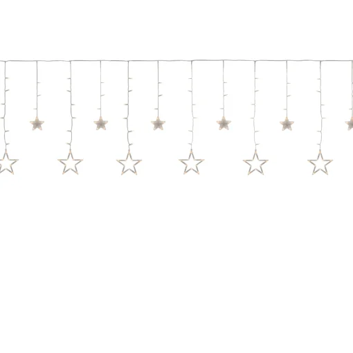 Northlight 138 Clear Led Star Drop Window Curtain Christmas Lights - 17.75Ft Clear Wire