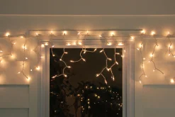 Northlight 300 Clear Mini Icicle Christmas Lights - 13.5 Ft White Wire