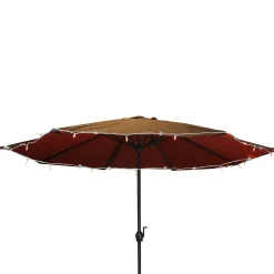 Sienna 20 Clear Mini Patio Umbrella Lights With Clips - White Wire