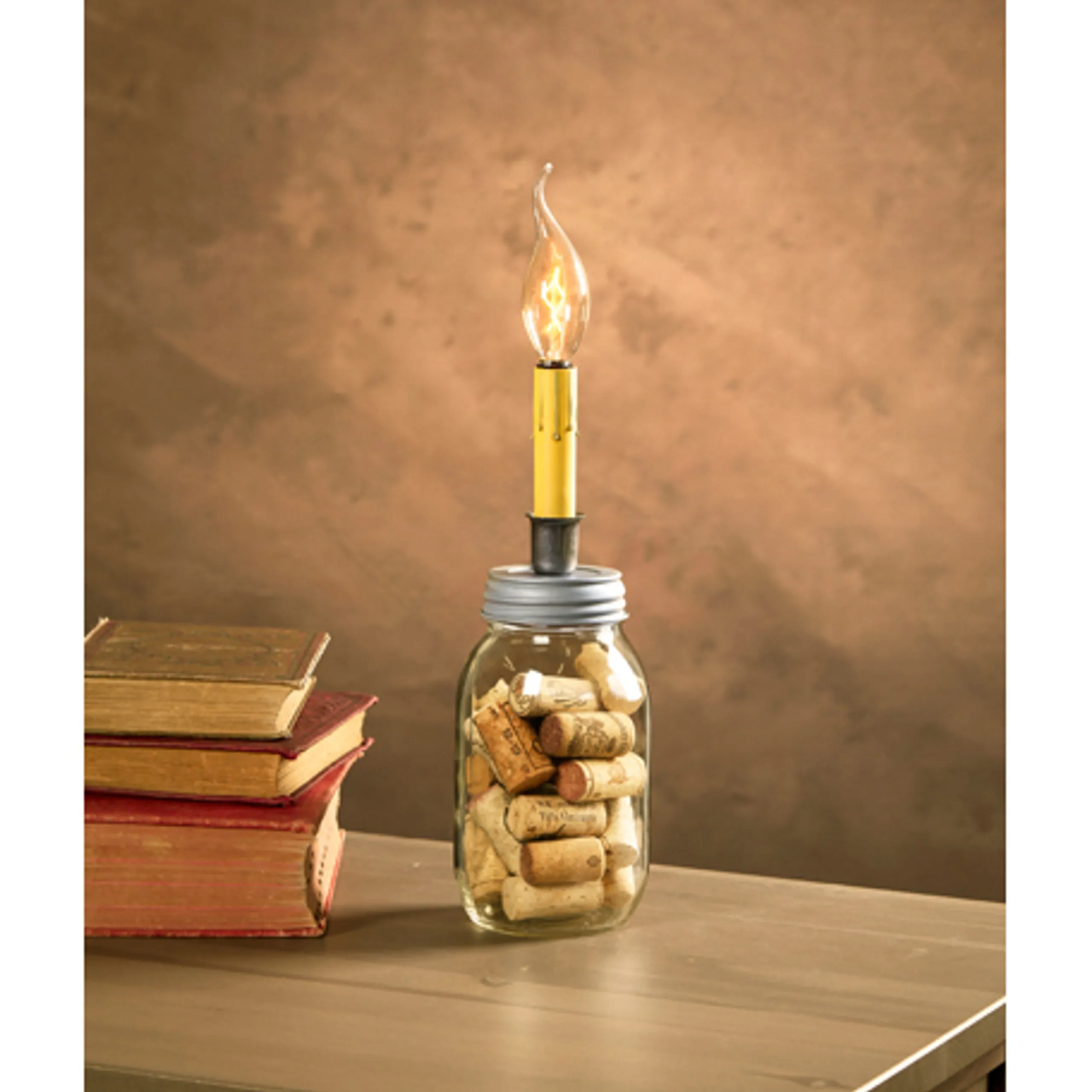 Darice 8' Cleveland Vintage Lighting Small Mouth Canning Jar Dripping Candlestick Light Bulb Lamp Adapter