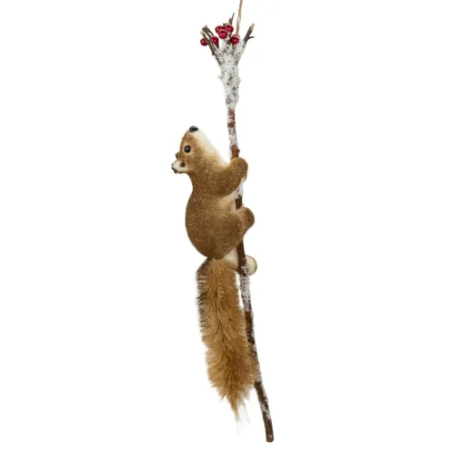 Wall & Door Decorations*Northlight 20" Climbing Squirrel On A Frosted Branch Hanging Christmas Decoration