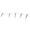 Dennis East 15 Clothespin Summer Novelty Patio String Lights - 6.5 Ft Clear Wire