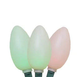 Hofert 10 Color Changing Led C9 Novelty Christmas Lights - 3.8 Ft Green Wire