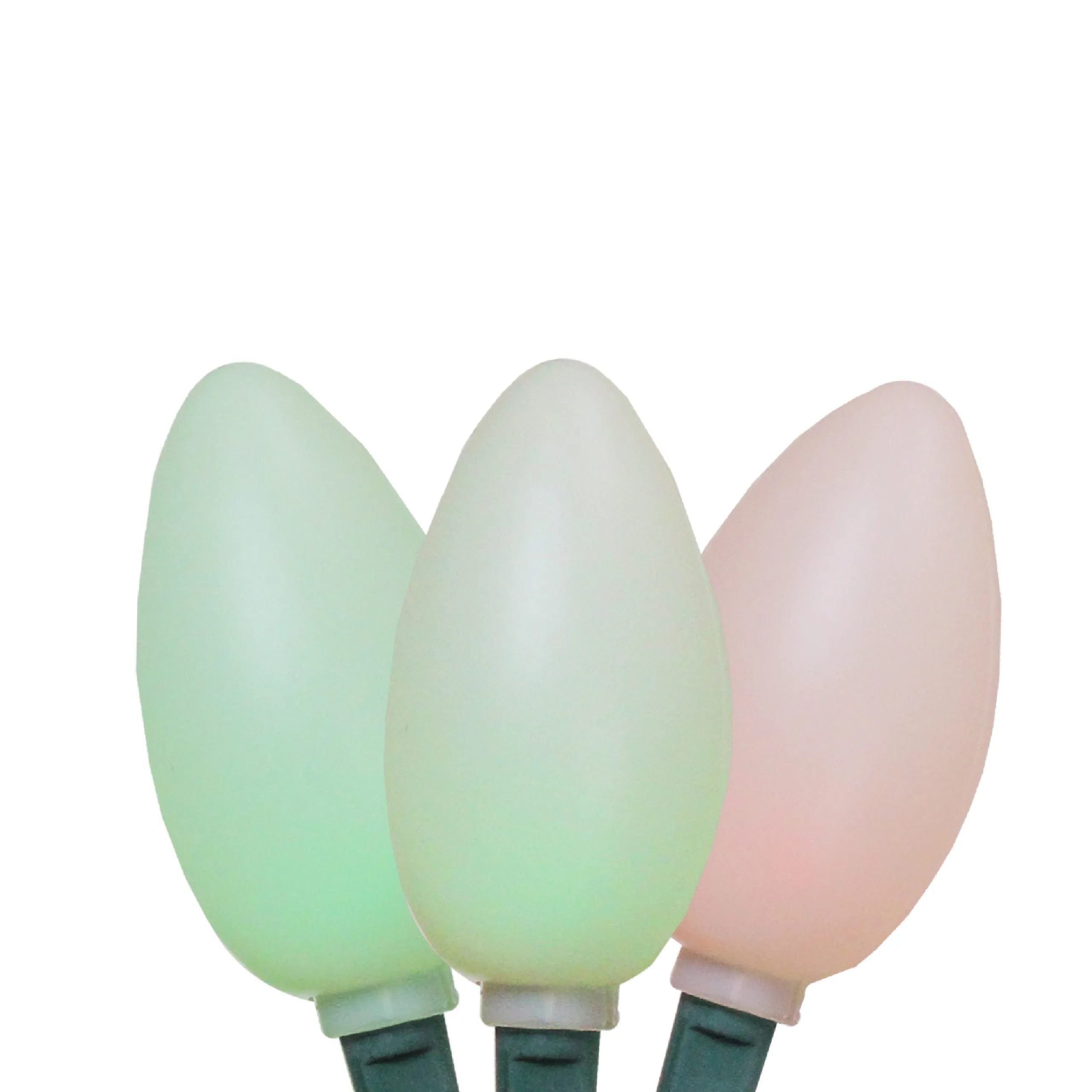 Hofert 10 Color Changing Led C9 Novelty Christmas Lights - 3.8 Ft Green Wire