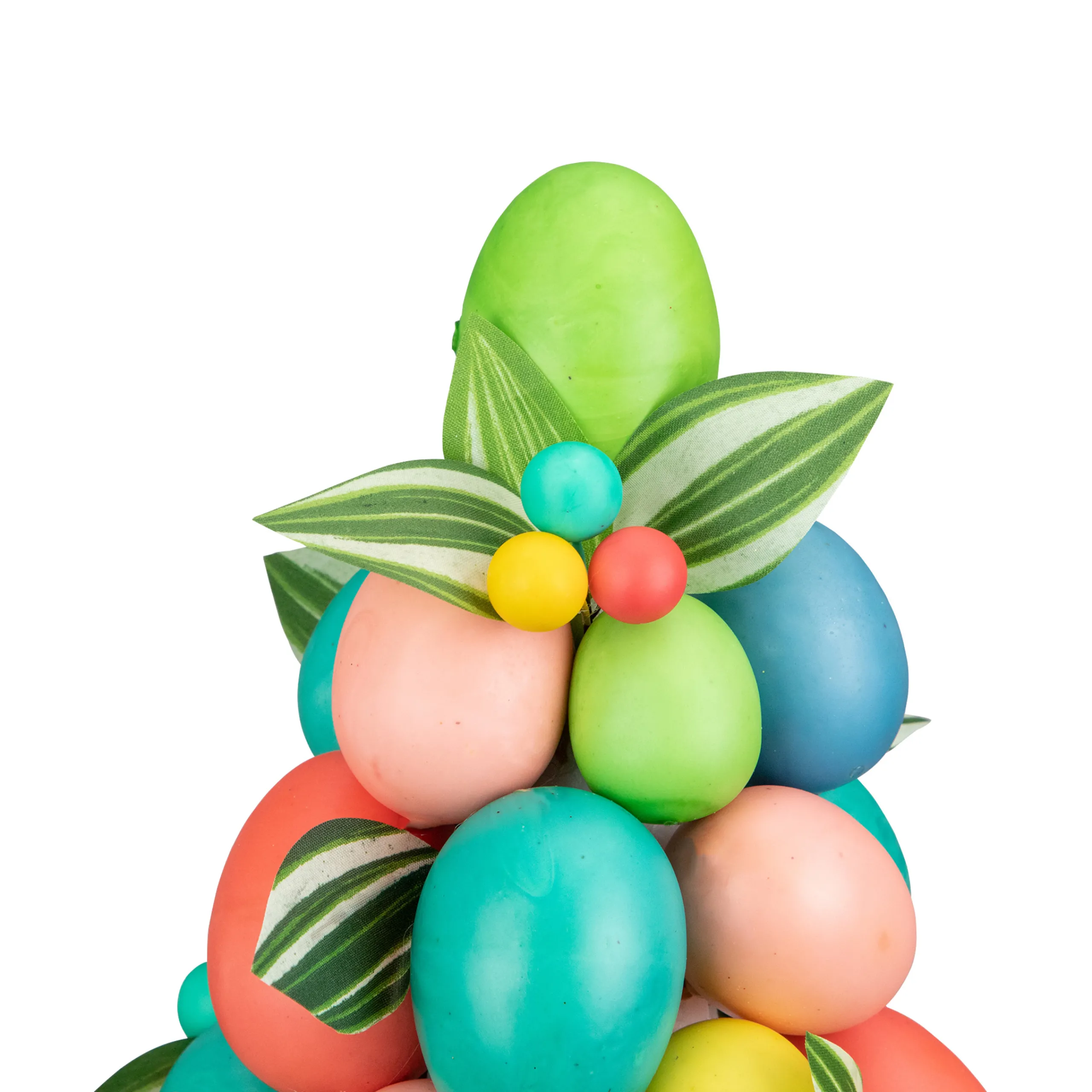 Northlight 17" Colorful Easter Egg Tree In Yellow Gingham Pot