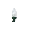 Brite Star 100 Commercial White Led Faceted C7 Christmas Lights - 41 Ft Green Wire
