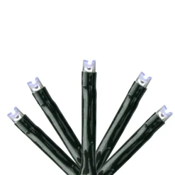 Kaemingk 283 Cool White Led 8-Function Twinkle Glow Lights - 17 Ft Green Wire
