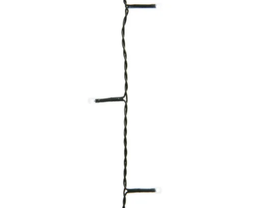 Kaemingk 283 Cool White Led 8-Function Twinkle Glow Lights - 17 Ft Green Wire