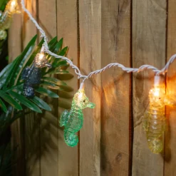 Dennis East 10 Count Blue And Green Seahorse Novelty String Lights, 6.5 Ft White Wire