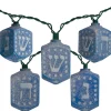 Kurt Adler 10 Count Blue Hanukkah Dreidel Novelty Light Set-Incandescent Lights