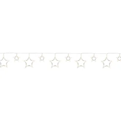 Northlight 10 Count Clear Led Twinkle Star Icicle Christmas Lights, 10.25 Ft White Wire