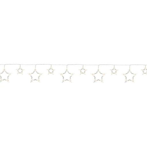 Northlight 10 Count Clear Led Twinkle Star Icicle Christmas Lights, 10.25 Ft White Wire