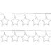 Northlight 100 Count Clear Twinkling Star Icicle Christmas Lights, 13.5 Ft White Wire