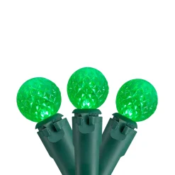 Northlight 50 Count Green Led G12 Berry Mini Christmas Lights - 15 Ft White Wire