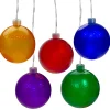 Hofert 5 Count Multi-Color Led Globe Icicle Christmas Light Set